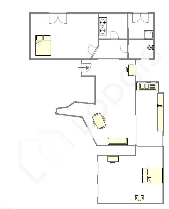 Appartement Paris 8° - Plan interactif