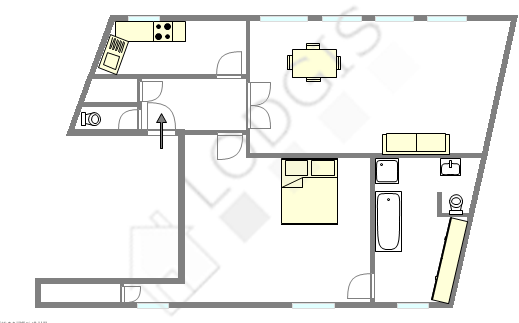 Apartamento Paris 16° - Plano interativo