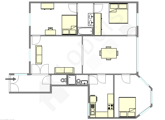 Appartamento Parigi 17° - Piantina interattiva