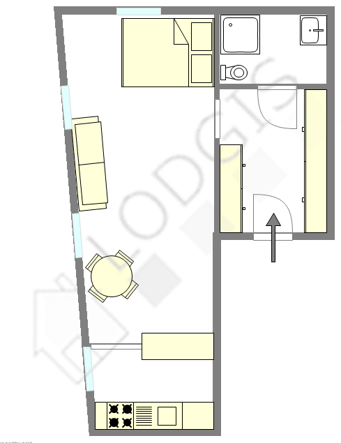 Квартира Париж 5° - Интерактивный план