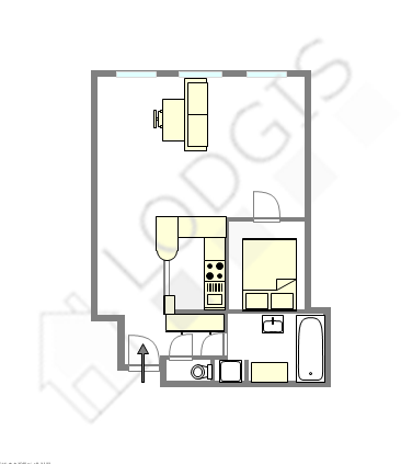 Квартира Париж 18° - Интерактивный план