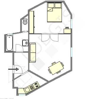 Apartamento Paris 16° - Plano interativo