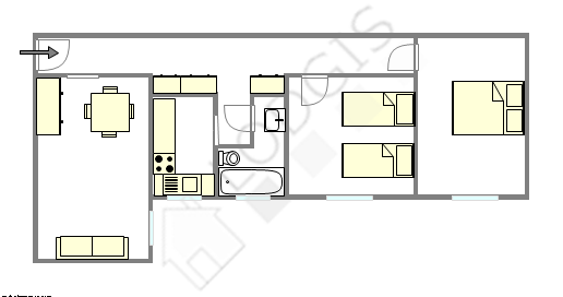 Apartment Paris 7° - Interactive plan