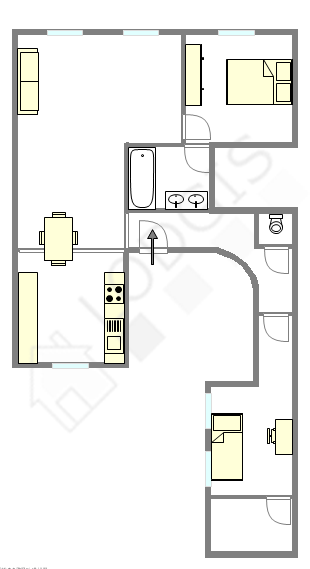 Apartamento París 7° - Plano interactivo