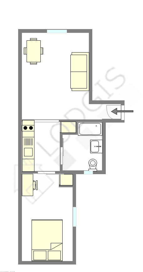 Appartement Paris 10° - Plan interactif