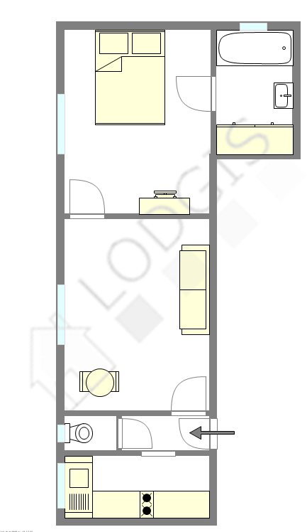 Appartement Paris 15° - Plan interactif