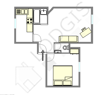 Apartment Paris 15° - Interactive plan