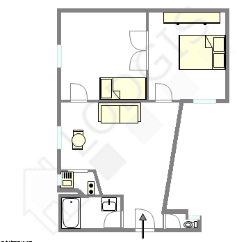 Appartement Paris 1° - Plan interactif