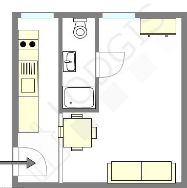 Квартира Париж 11° - Интерактивный план