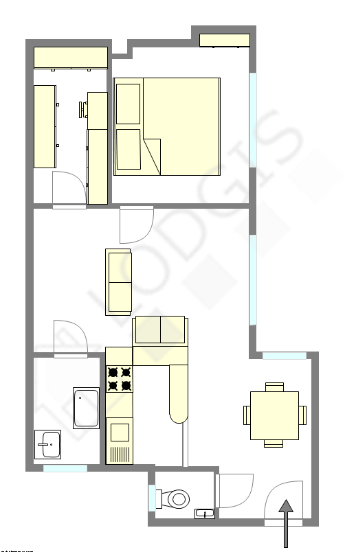 Apartment Paris 3° - Interactive plan