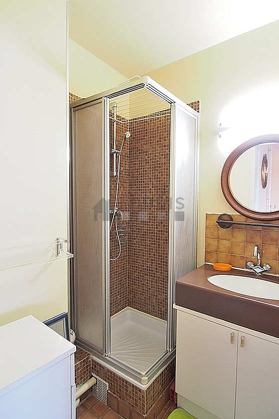 Bathroom with tile floor