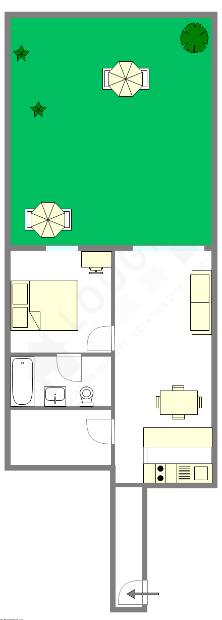 Appartement Paris 15° - Plan interactif