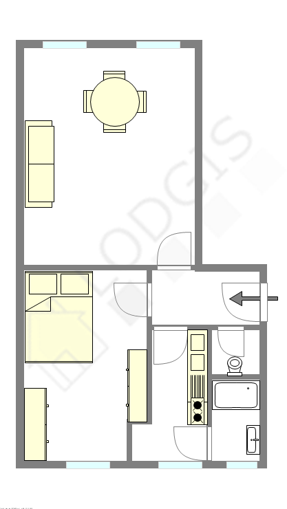 Apartment Paris 10° - Interactive plan