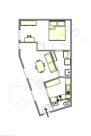 Квартира Париж 6° - Интерактивный план