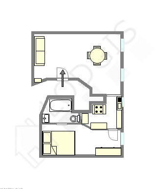 Квартира Париж 6° - Интерактивный план