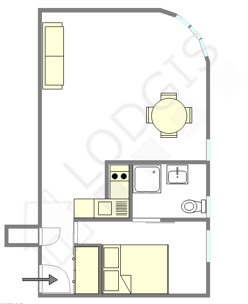 Квартира Париж 18° - Интерактивный план