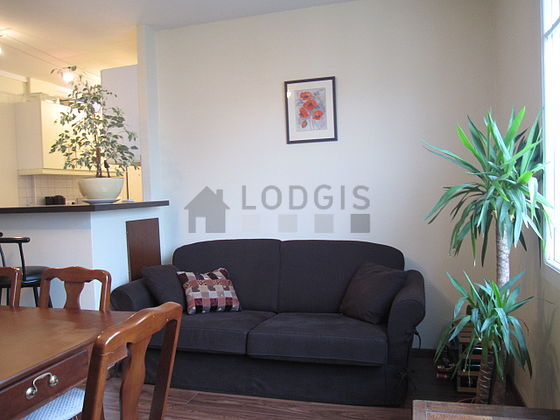 Living room with wooden floor