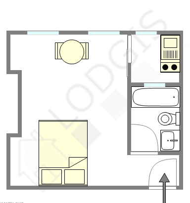 Квартира Париж 18° - Интерактивный план
