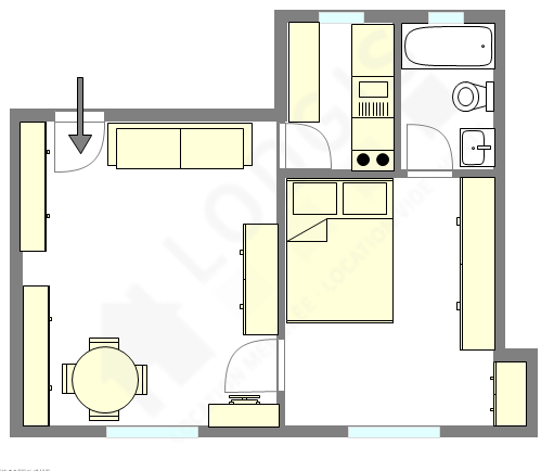 Квартира Париж 16° - Интерактивный план