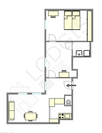 Apartamento Paris 1° - Plano interativo