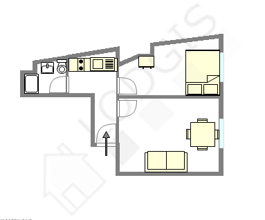 Wohnung Paris 19° - Interaktiven Plan