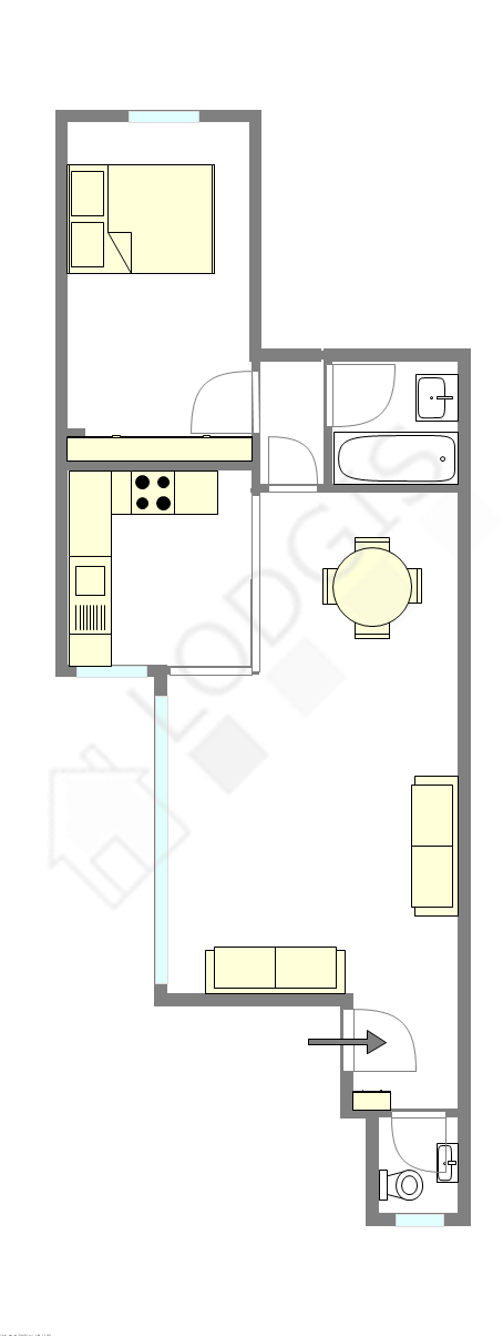 Квартира Париж 8° - Интерактивный план