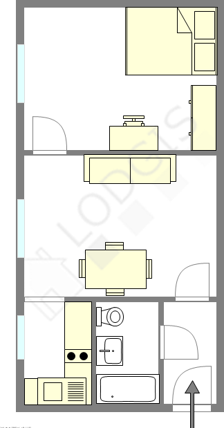 Apartamento Paris 12° - Plano interativo