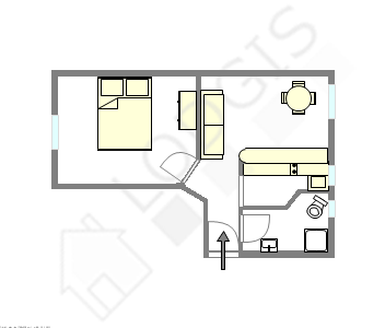 Apartamento Paris 11° - Plano interativo