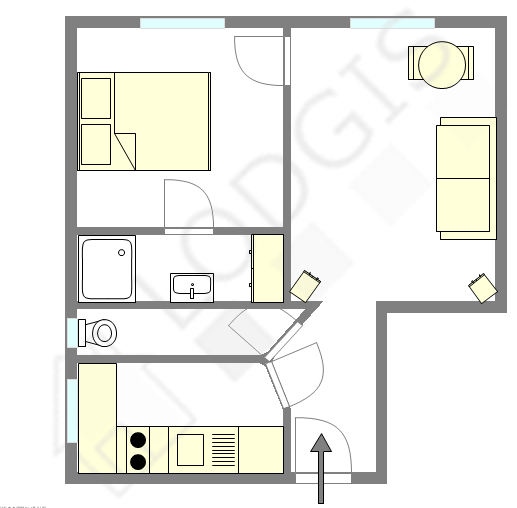 Квартира Париж 5° - Интерактивный план
