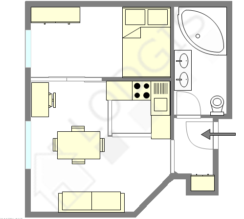 Appartamento Parigi 11° - Piantina interattiva