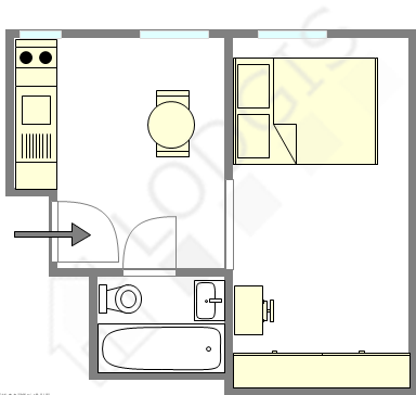 Квартира Париж 17° - Интерактивный план