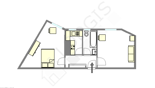 Квартира Париж 5° - Интерактивный план