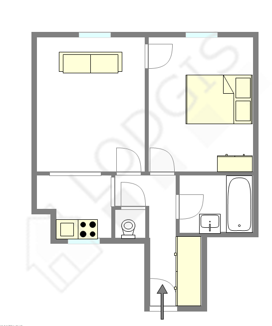 Apartamento Paris 10° - Plano interativo