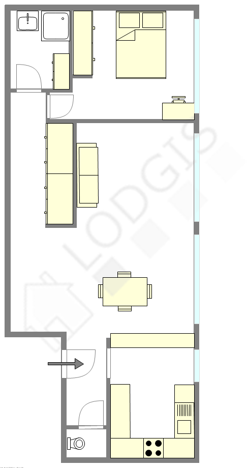 Apartment Paris 15° - Interactive plan