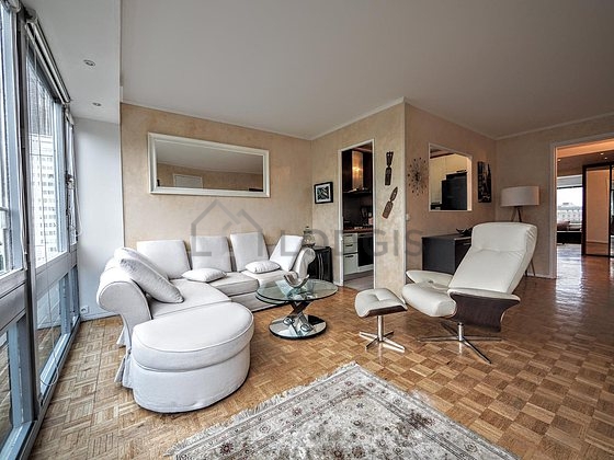 Very quiet living room furnished with 1 sofabed(s) of 140cm, tv, dvd player, 8 chair(s)