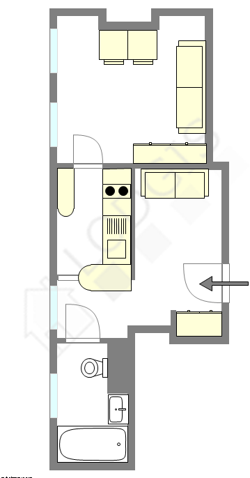 Квартира Париж 8° - Интерактивный план
