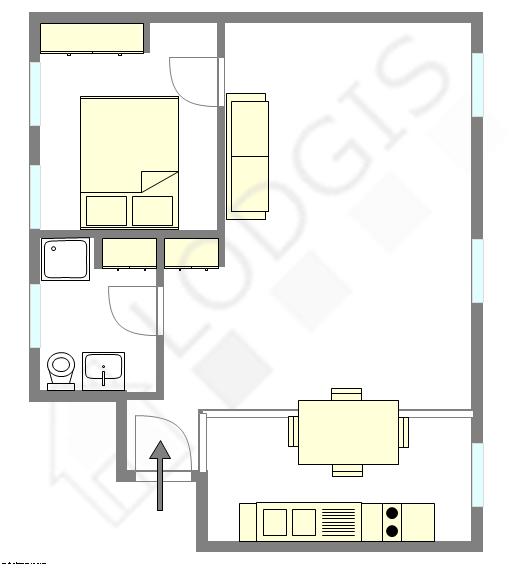 Apartamento Paris 8° - Plano interativo