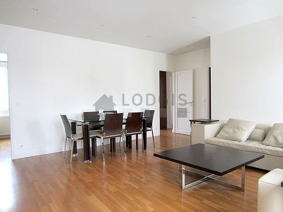 Living room with wooden floor