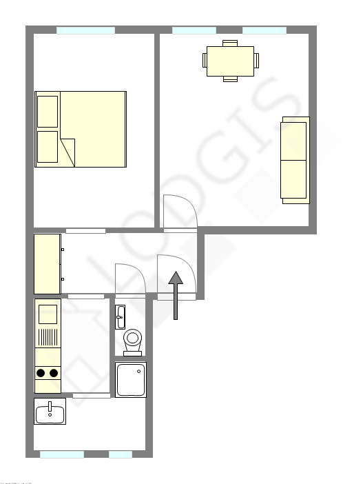 Квартира Париж 5° - Интерактивный план