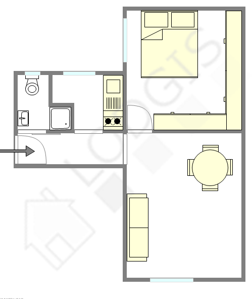 Appartamento Parigi 18° - Piantina interattiva
