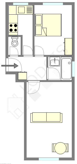 Apartment Paris 15° - Interactive plan