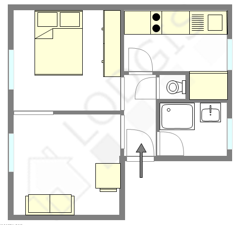 Appartamento Parigi 19° - Piantina interattiva