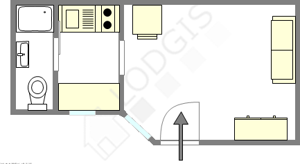 Квартира Париж 6° - Интерактивный план