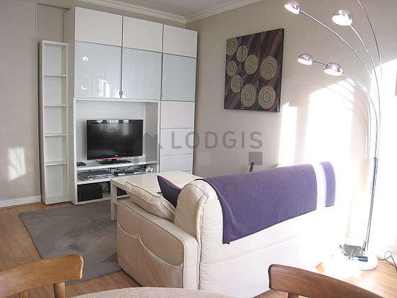 Quiet living room furnished with 1 sofabed(s) of 140cm, tv, hi-fi stereo, 1 armchair(s)