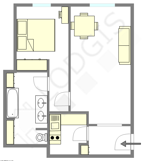 Appartamento Parigi 4° - Piantina interattiva
