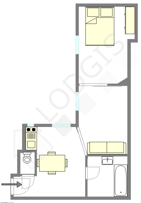 Appartement Paris 8° - Plan interactif