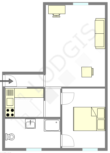Квартира Париж 11° - Интерактивный план