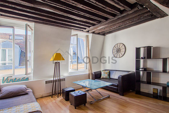 Living room with wooden floor
