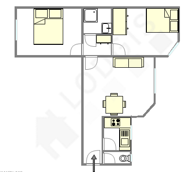 Apartamento Paris 15° - Plano interativo