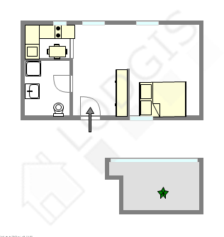 Квартира Париж 3° - Интерактивный план
